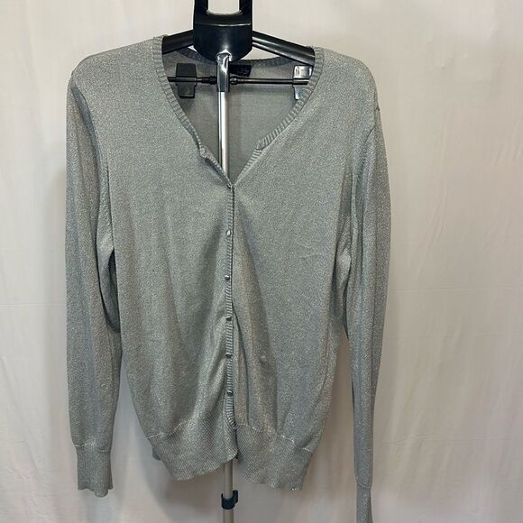 Grey shimmer cardigan - Picture 1 of 6